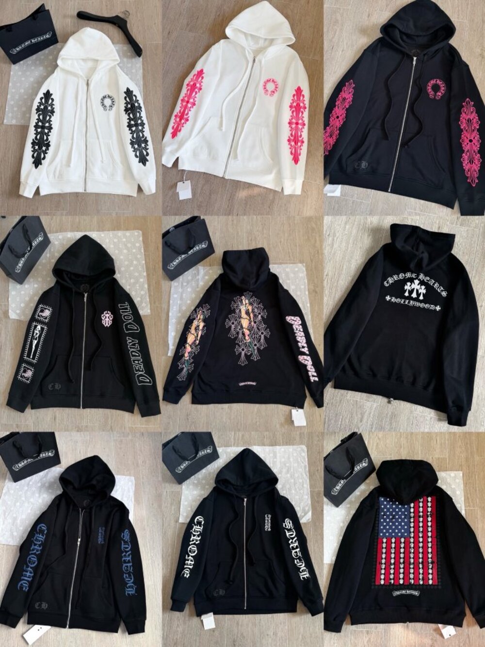Bape Tee, Sp5der Hoodie, Chrome Hearts Glasses, Colognes, Airpods, Jerseys